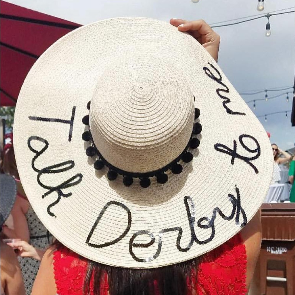 Derby hat “talk derby to me”